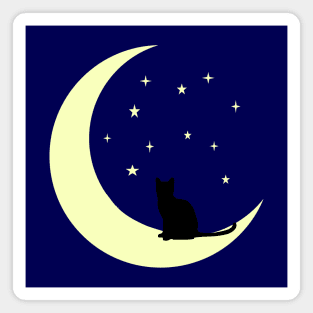 cat in the moonlight gifts Magnet